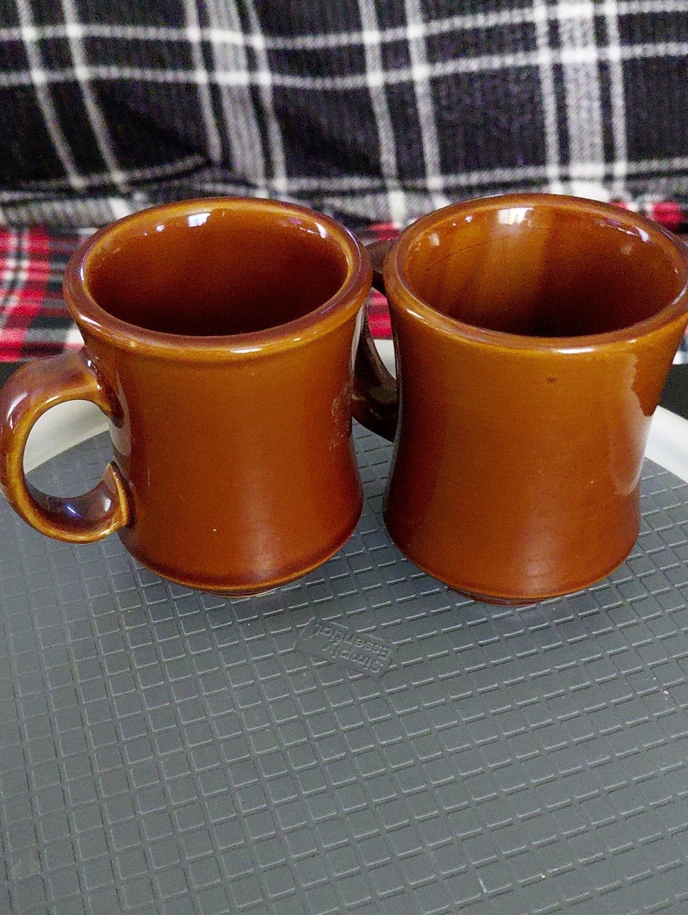 Brown Ceramic Mugs - Set of 2